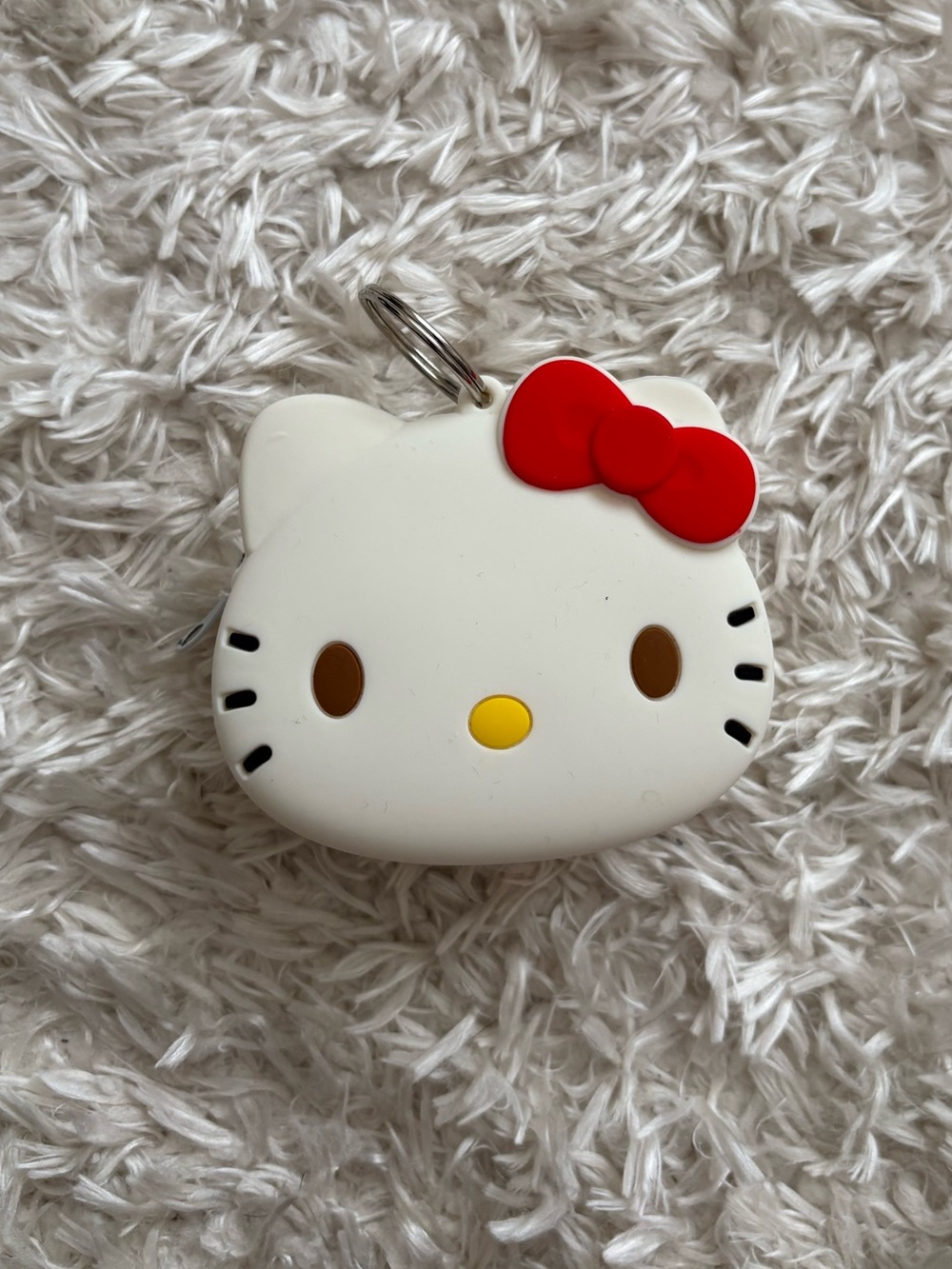 Hello Kitty Coin Pouch Keychain Silicone White Classic
